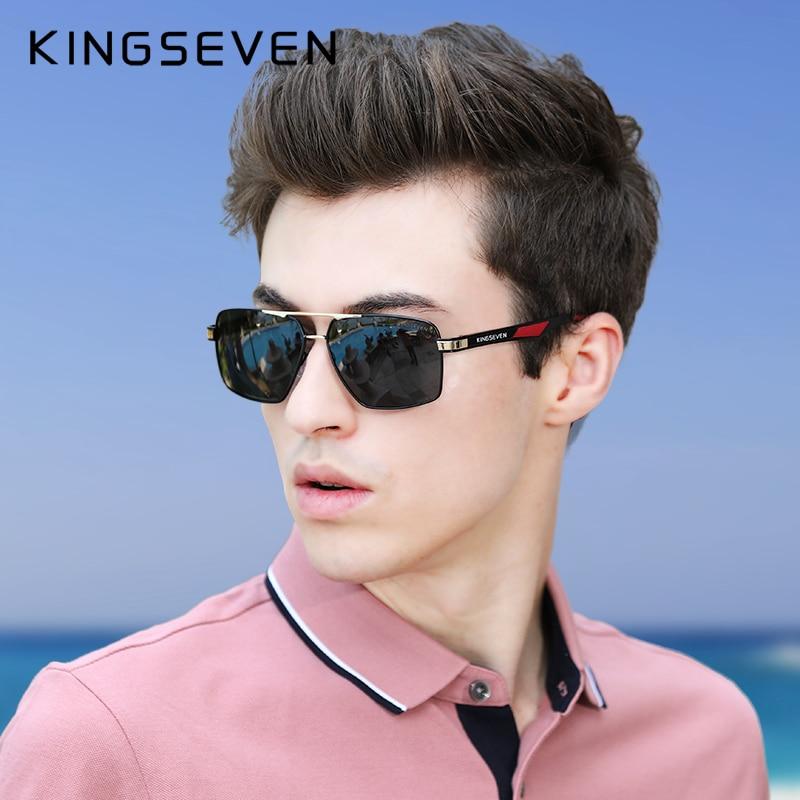 Aluminum Men's Polarized Lens Brand Red Design Temples Coating Mirror Sunglasses