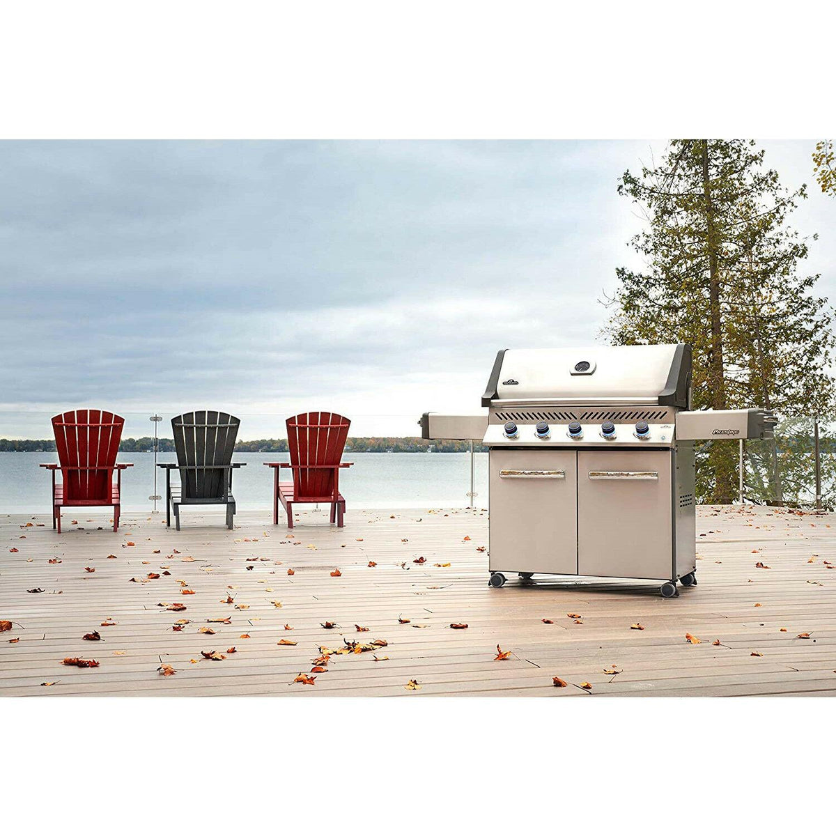 Napoleon P665NSS Prestige 665 Stainless Steel Natural Gas Grill w/ Side Shelves