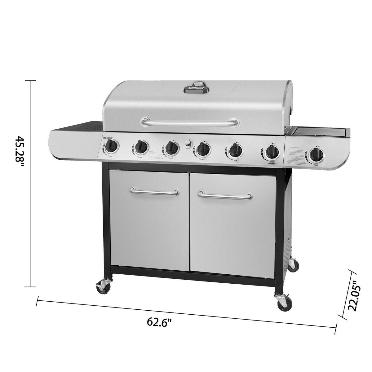 Royal Gourmet 6-Burner Stainless Steel Liquid Propane Gas Grill SG6002