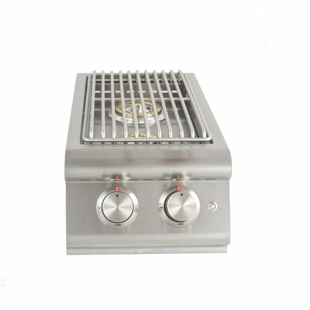 Blaze Built-In LTE Double Side Burner with Lights - Natural Gas