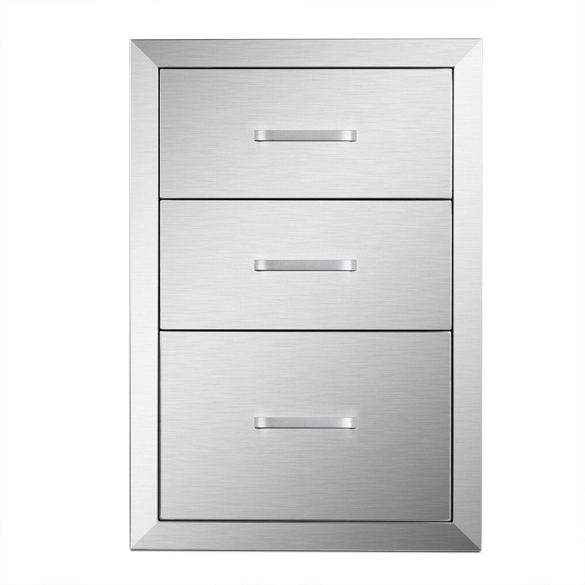 14x23x20 Inch Triple Worktable Stainless Steel Outdoor Kitchen BBQ Access Drawer