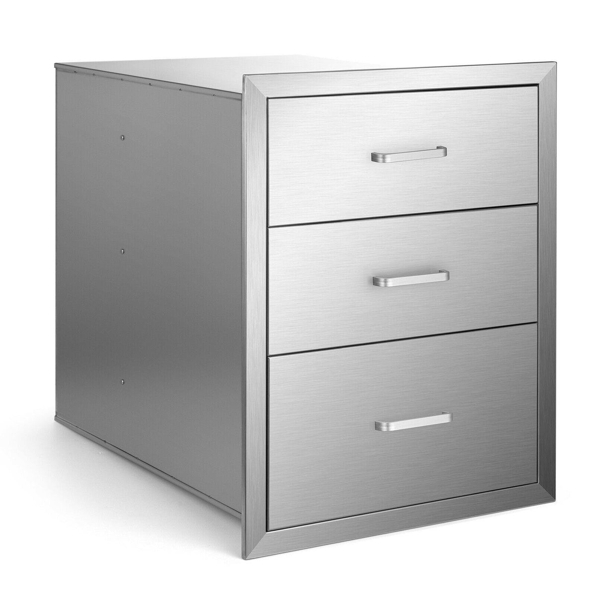 14x23x20 Inch Triple Worktable Stainless Steel Outdoor Kitchen BBQ Access Drawer