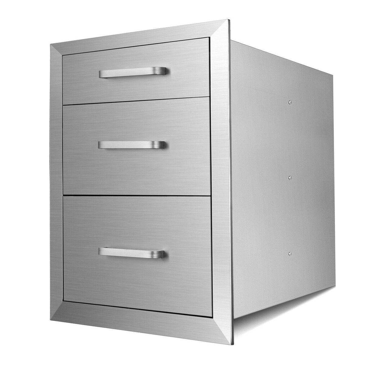 14x23x20 Inch Triple Worktable Stainless Steel Outdoor Kitchen BBQ Access Drawer