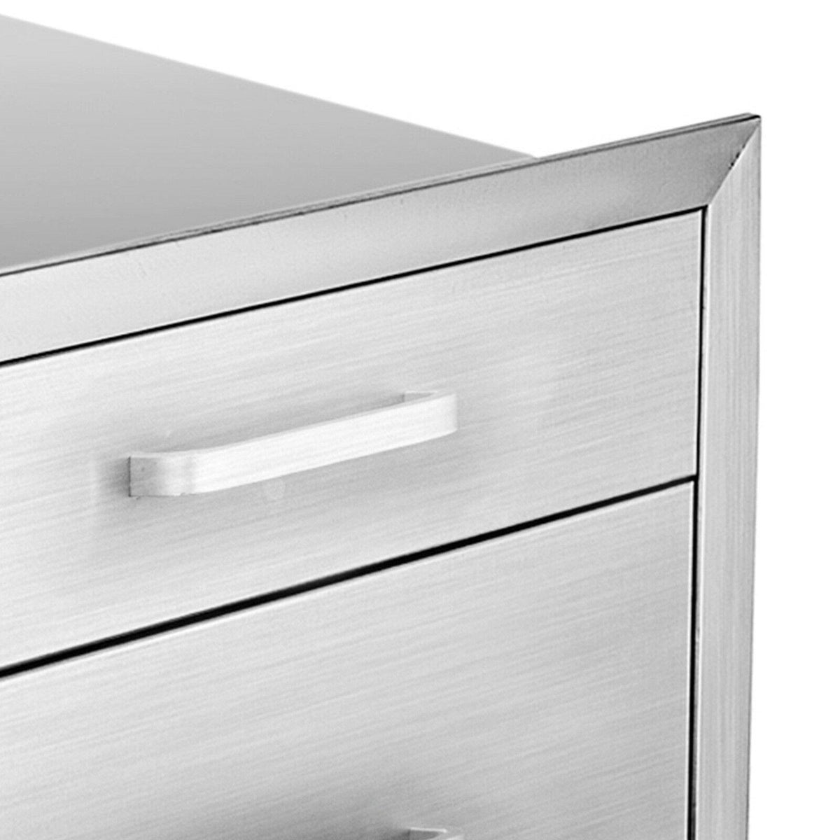 14x23x20 Inch Triple Worktable Stainless Steel Outdoor Kitchen BBQ Access Drawer