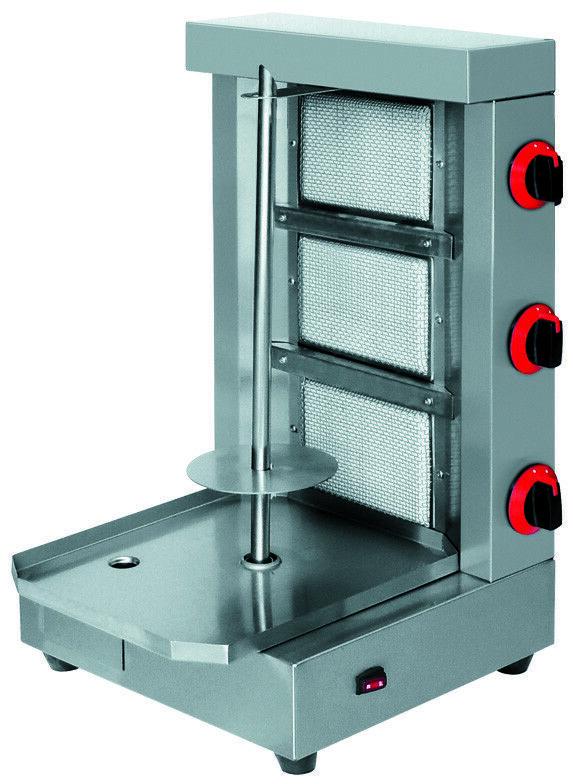 Commercial 3 Zone Propane Gas Gyro Al Pastor Shawarma Machine / Vertical Broiler