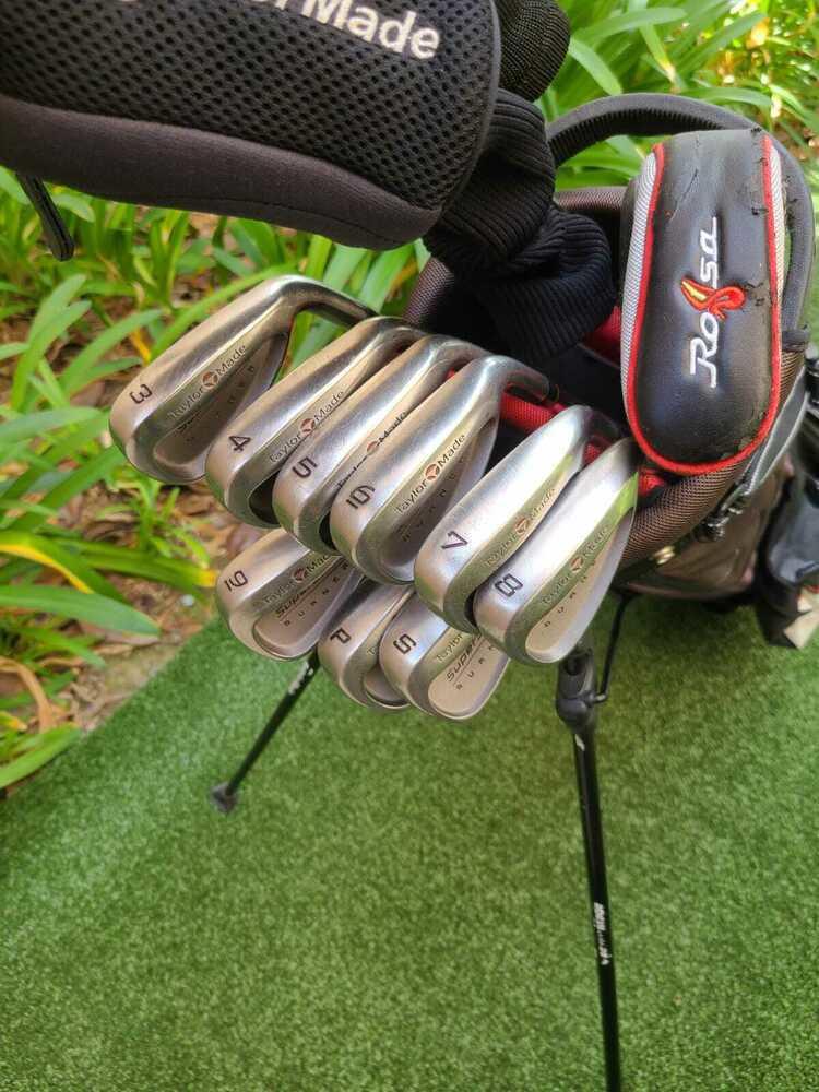 TaylorMade Complete GolfSet +Bag,R360 Driver,300 Wood,SuperSteel Irons,Putter,RH