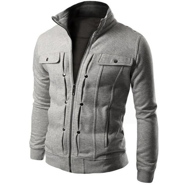 ng Autumn Men's Cardigan Multi Button Hoodies