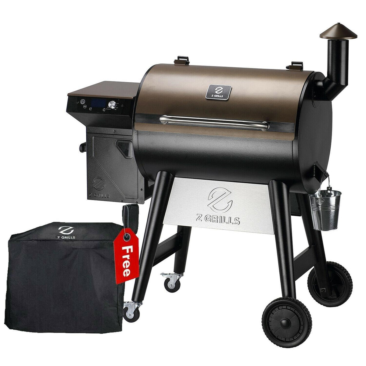 Z GRILLS ZPG-7002C Wood Pellet Grill BBQ Smoker Digital Control 697 sq. in.