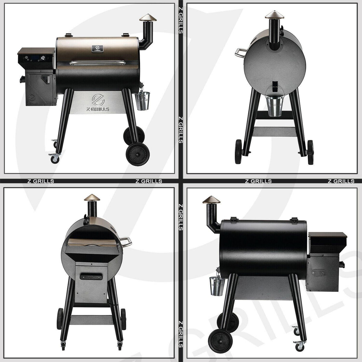 Z GRILLS ZPG-7002C Wood Pellet Grill BBQ Smoker Digital Control 697 sq. in.