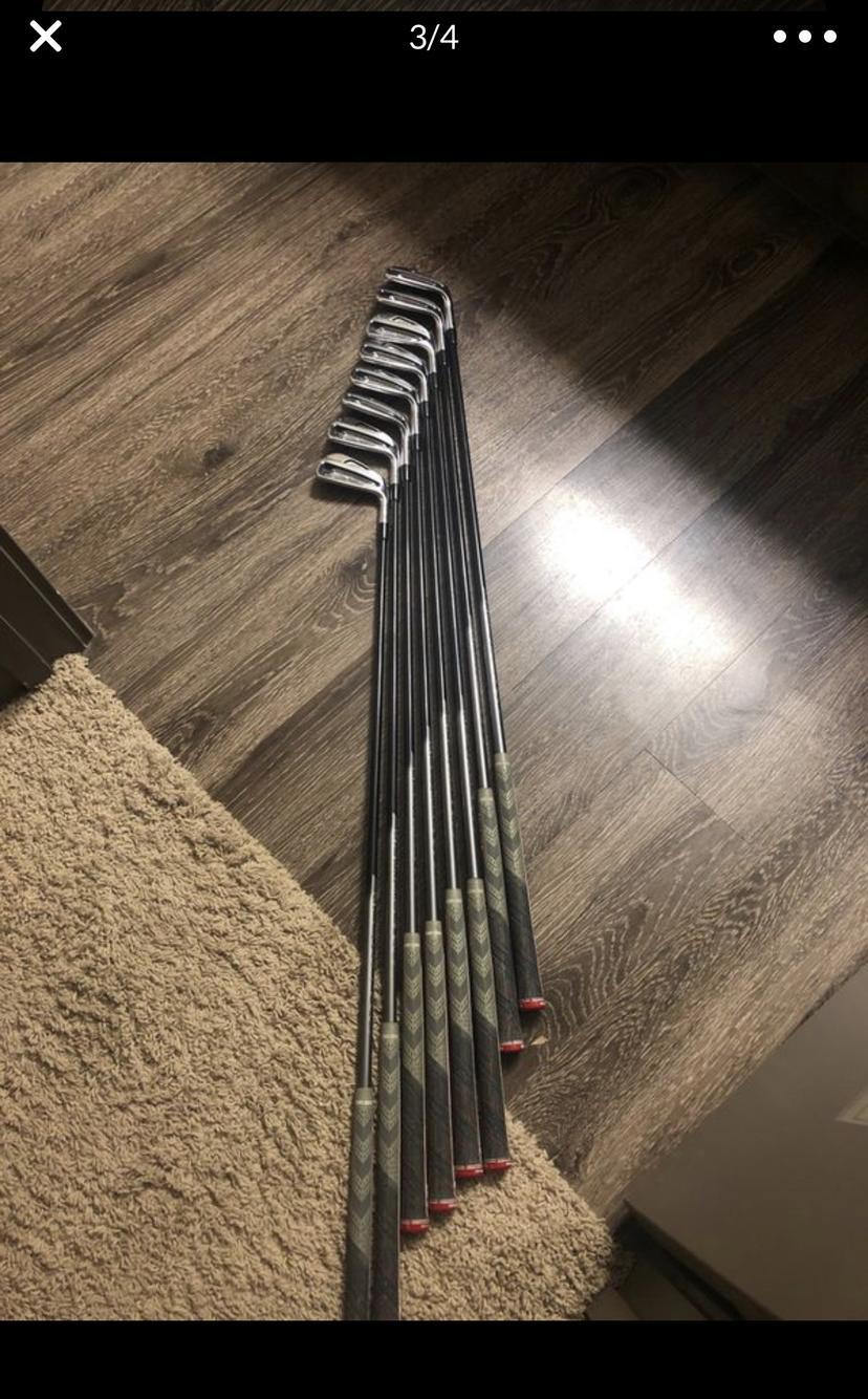 Used Right Handed AP2 714 Forged Stiff Flex Graphite Shaft Iron Set