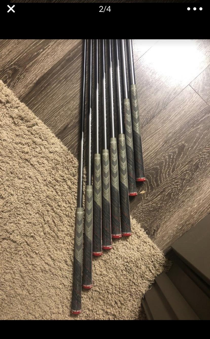 Used Right Handed AP2 714 Forged Stiff Flex Graphite Shaft Iron Set