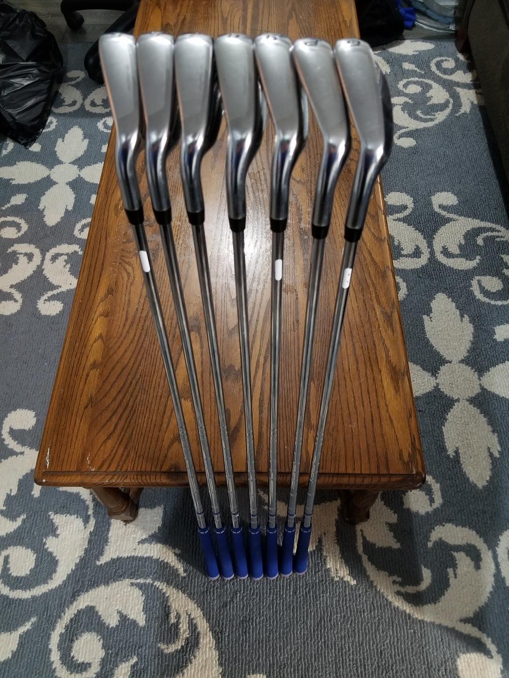 Used Cobra Left Hand King F7 One Length Iron Set Regular Flex Steel Shaft