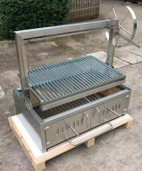 Stainless Steel Outdoor Charcoal BBQ Parrilla Santa Maria / Argentine Grill Spit