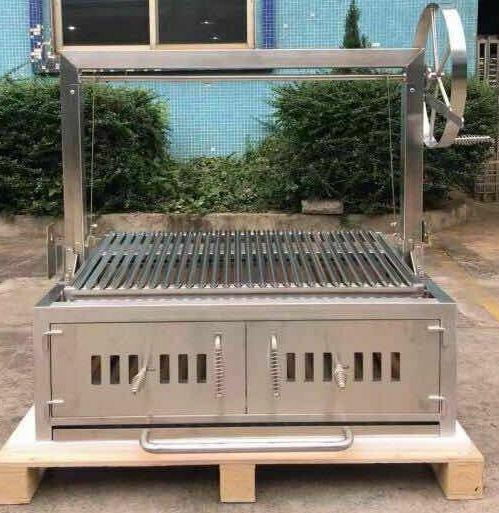 Stainless Steel Outdoor Charcoal BBQ Parrilla Santa Maria / Argentine Grill Spit