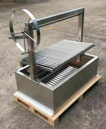 Stainless Steel Outdoor Charcoal BBQ Parrilla Santa Maria / Argentine Grill Spit