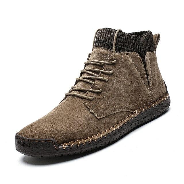 Winter Plush Warm Snow Boots Men Motorcycle Boot