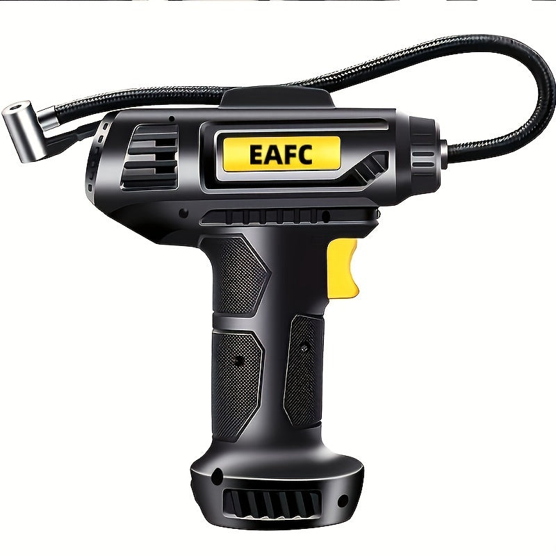 120W Portable Car Air Compressor: Inflate Your Tires With Ease - Wireless &amp; Wired Handheld Pump With LED Light