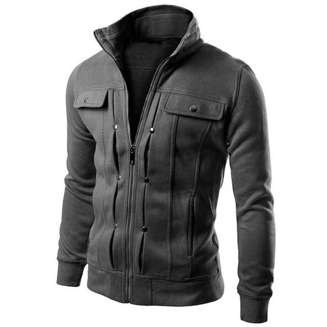 ng Autumn Men's Cardigan Multi Button Hoodies