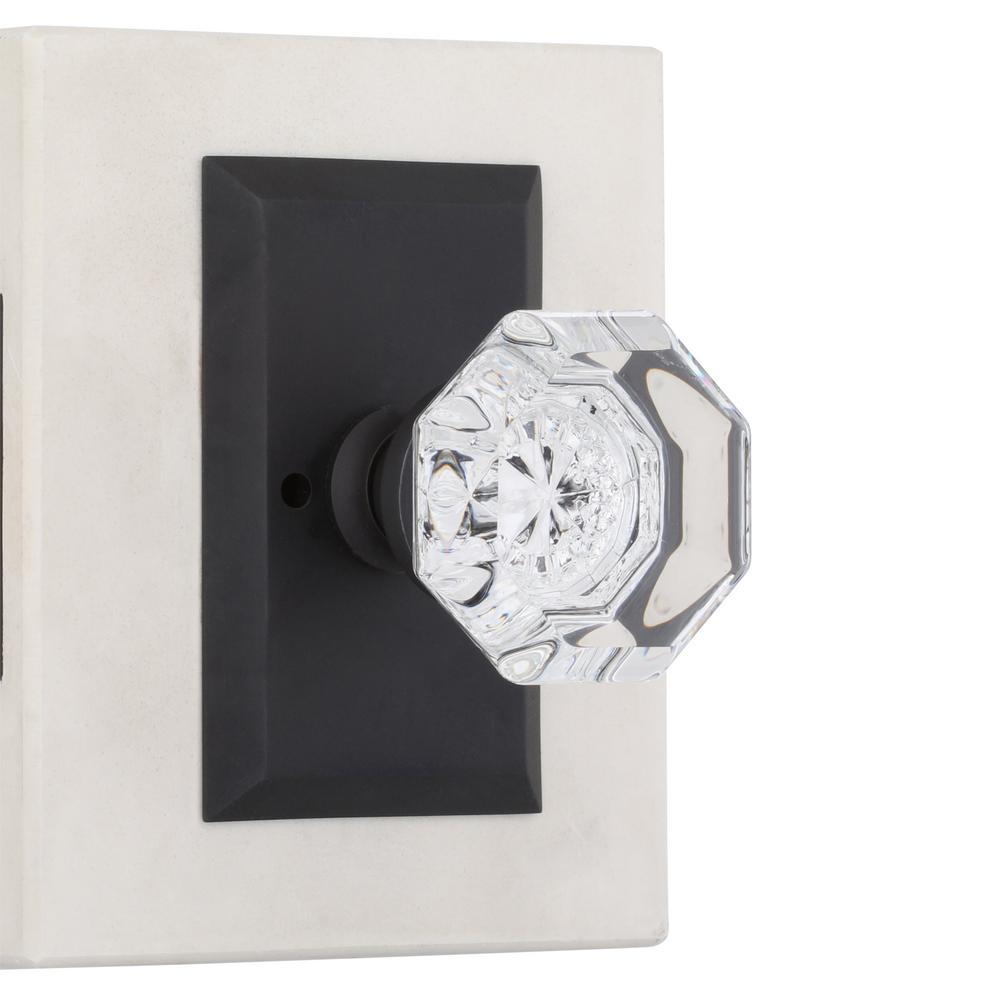 Studio Plate 2-3/8 in. Backset Oil-Rubbed Bronze Privacy Bed/Bath Waldorf Door Knob