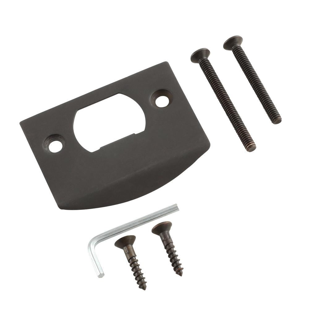 Studio Plate 2-3/8 in. Backset Oil-Rubbed Bronze Privacy Bed/Bath Waldorf Door Knob