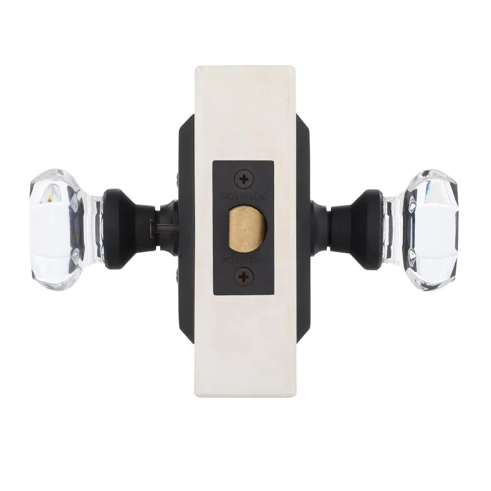 Studio Plate 2-3/8 in. Backset Oil-Rubbed Bronze Privacy Bed/Bath Waldorf Door Knob