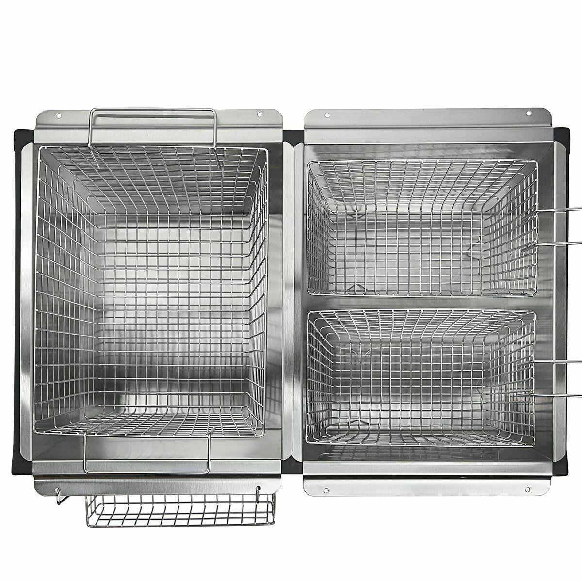 Propane LPG Camping Stove 2 Burner basket Gas Double Deep Fryer Cooker Outdoor