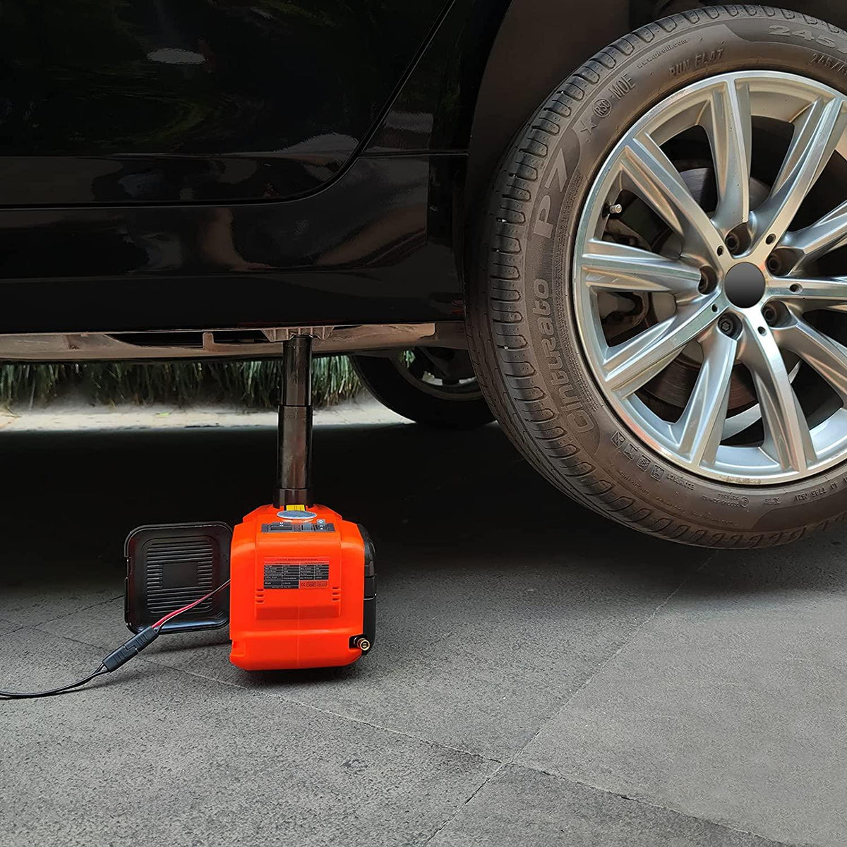 E-HEELP Electric Car Jack Kit 5Ton 12V Hydraulic Car Jack Lift with Electric Impact Wrench for SUV MPV Sedan Truck ChanTires GaraRepair