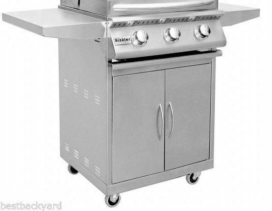 Stainless Steel Gas Grill Cart for 26" Sizzler Grill - Cart Only