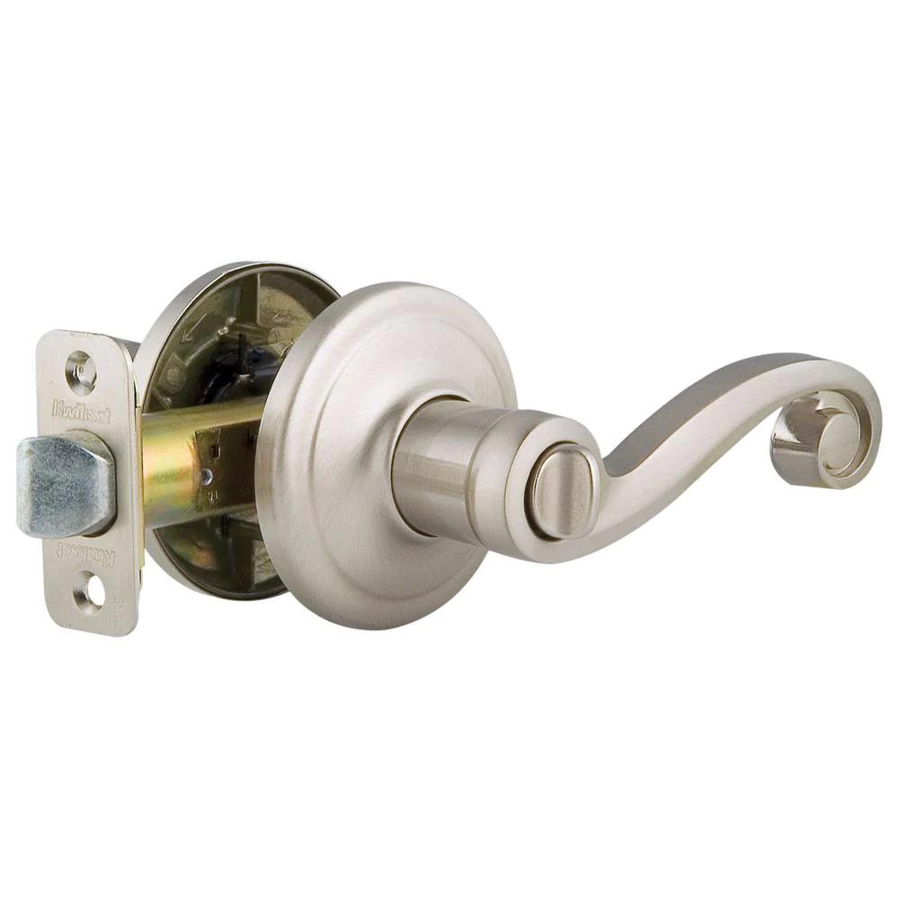 Lido Satin Nickel Entry Door Lever Featuring SmartKey Security