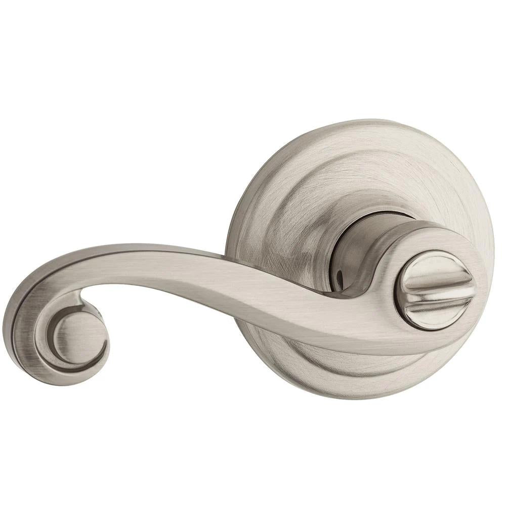 Lido Satin Nickel Entry Door Lever Featuring SmartKey Security