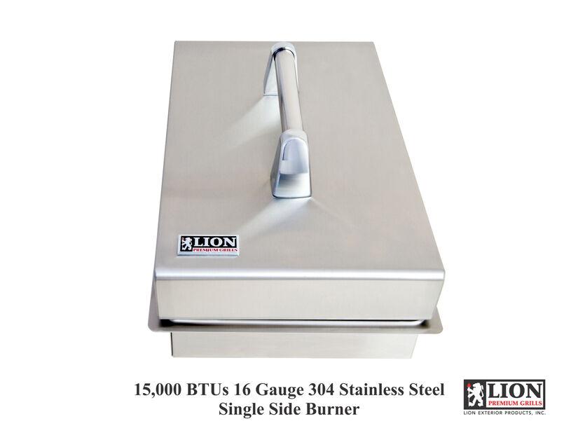 LION PREMIUM GRILLS SINGLE DROP IN BBQ ISLAND SIDE BURNER 15KBTU PROPANE -L6247-