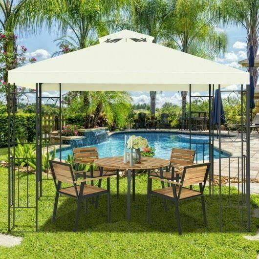 Durable 2 Tiers 10' x 10' Patio Gazebo Canopy Tent