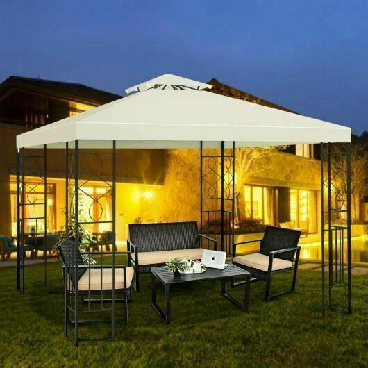 Durable 2 Tiers 10' x 10' Patio Gazebo Canopy Tent