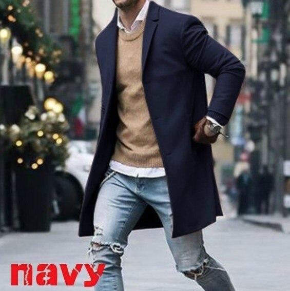 Fashion Blends Coat Solid Slim Fit Long Sleeve Cardigan Jacket