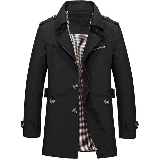 2021  Warm Fleece Outwear Windbreaker Jacket Casual Trench Coat