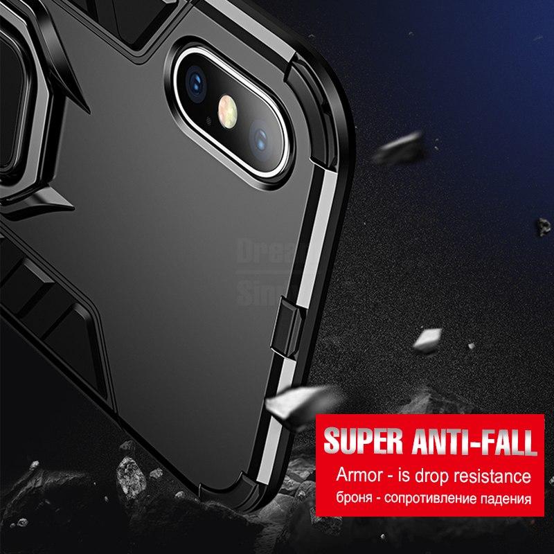 Heavy Duty Anti-knock TPU Cover With Holder For iPhone X XS XR XS Max