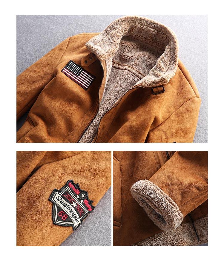 2021 Men Coat Winter Thicken Warm Men Fleece Jacket