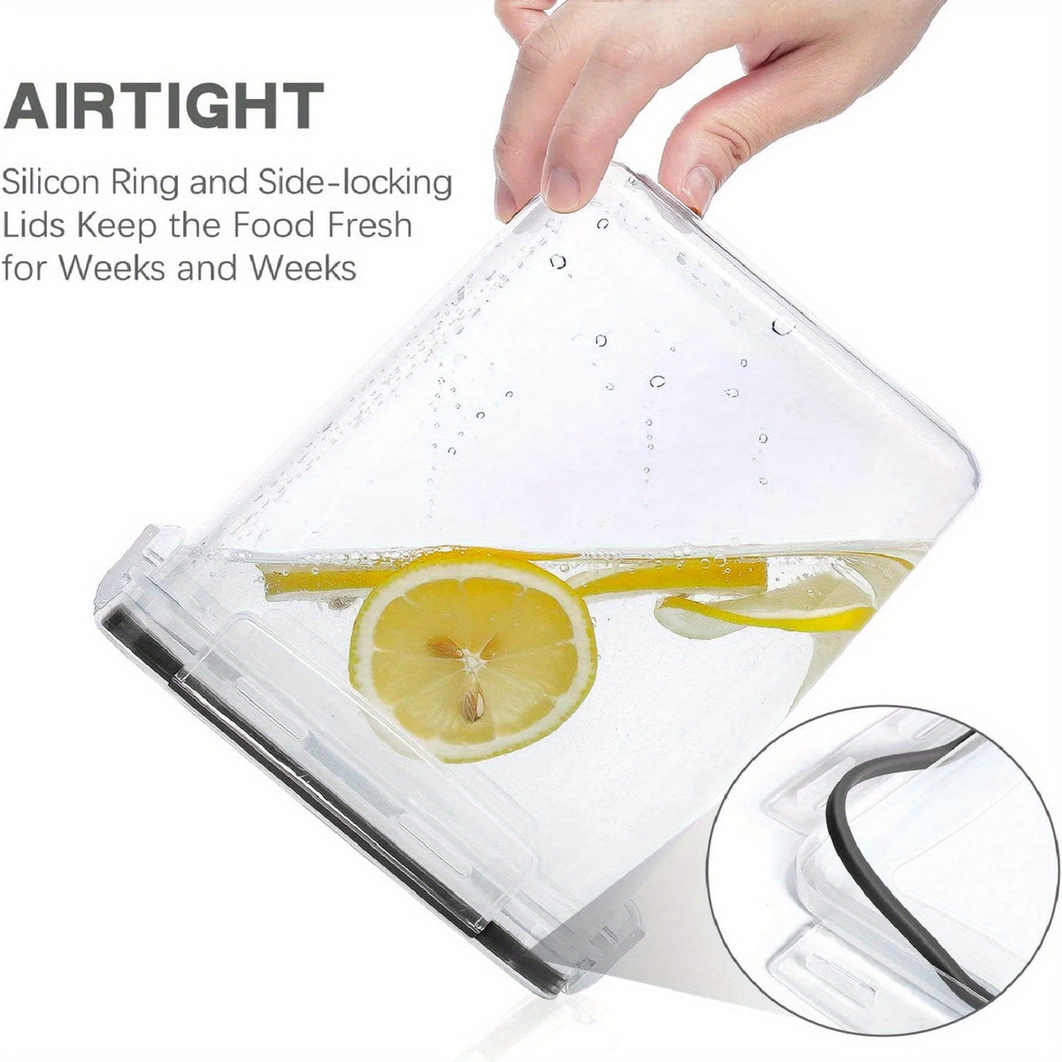 6/12pcs Airtight Food StoraContainers W/Lids,BPA Plastic Dry Food Canisters For Kitchen Pantry Organization And Storage,Dishwasher Safe