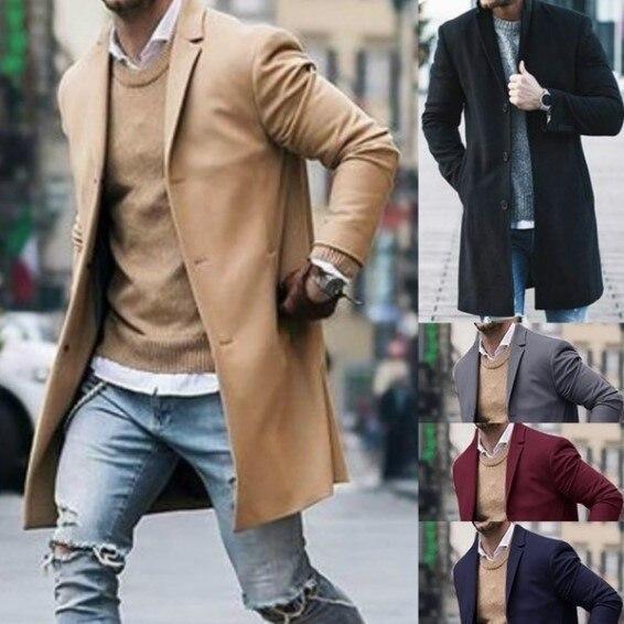 Fashion Blends Coat Solid Slim Fit Long Sleeve Cardigan Jacket