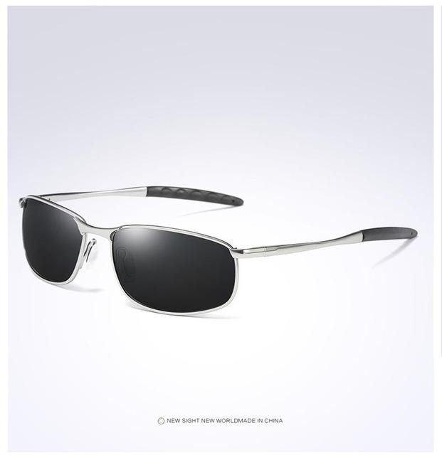 Luxury HD Polarized Silver Metal Frame Driving Pilot Sunglasses With Box