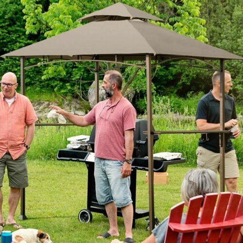 Modern 8' x 5' Outdoor Barbecue Grill Gazebo Canopy Tent BBQ Shelter