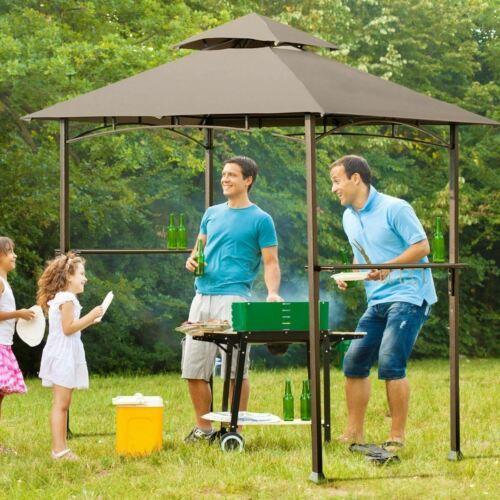 Modern 8' x 5' Outdoor Barbecue Grill Gazebo Canopy Tent BBQ Shelter
