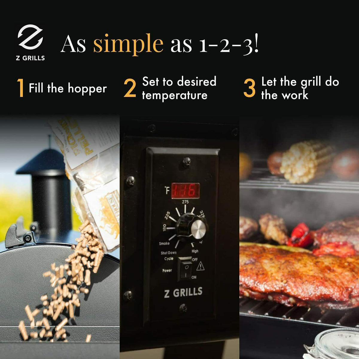 Z GRILLS ZPG-450A Wood Pellet Grill BBQ Smoker Digital Control with Cover