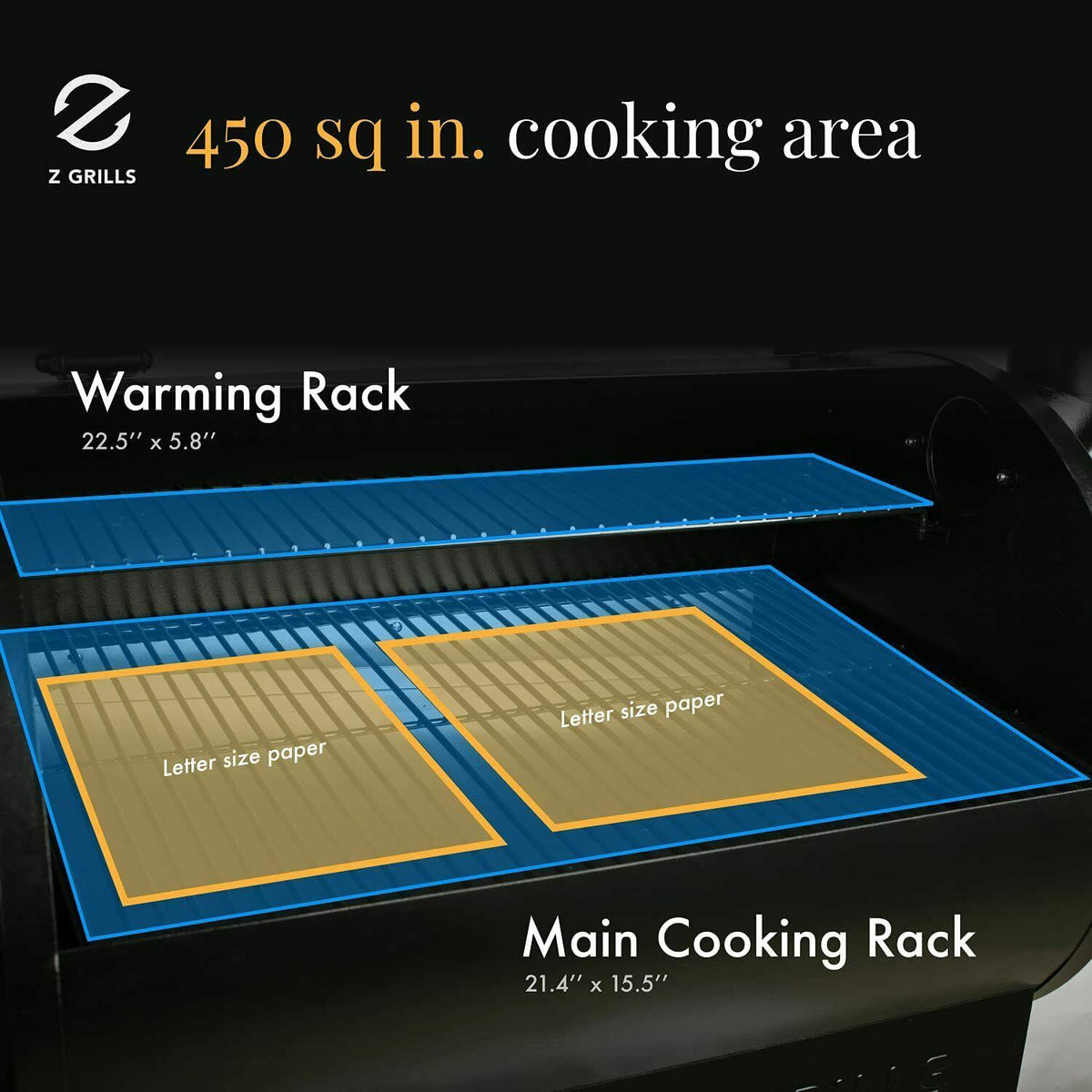 Z GRILLS ZPG-450A Wood Pellet Grill BBQ Smoker Digital Control with Cover