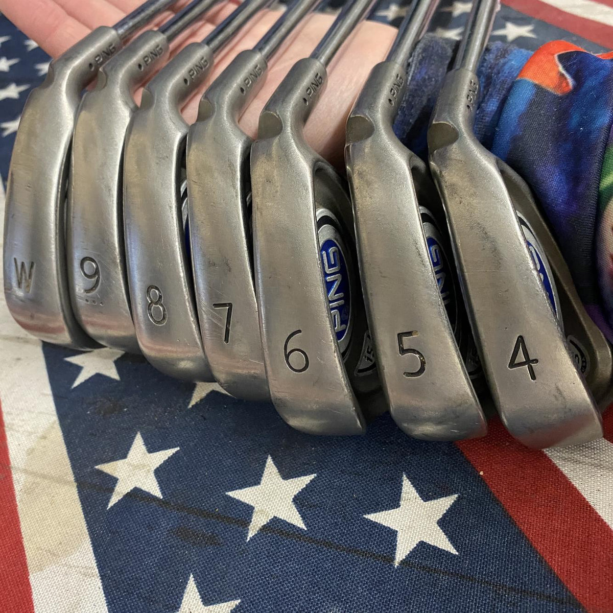 Used Men's RH Ping i5 Regular Flex Steel Shaft Iron Set(4-PW)- 152837