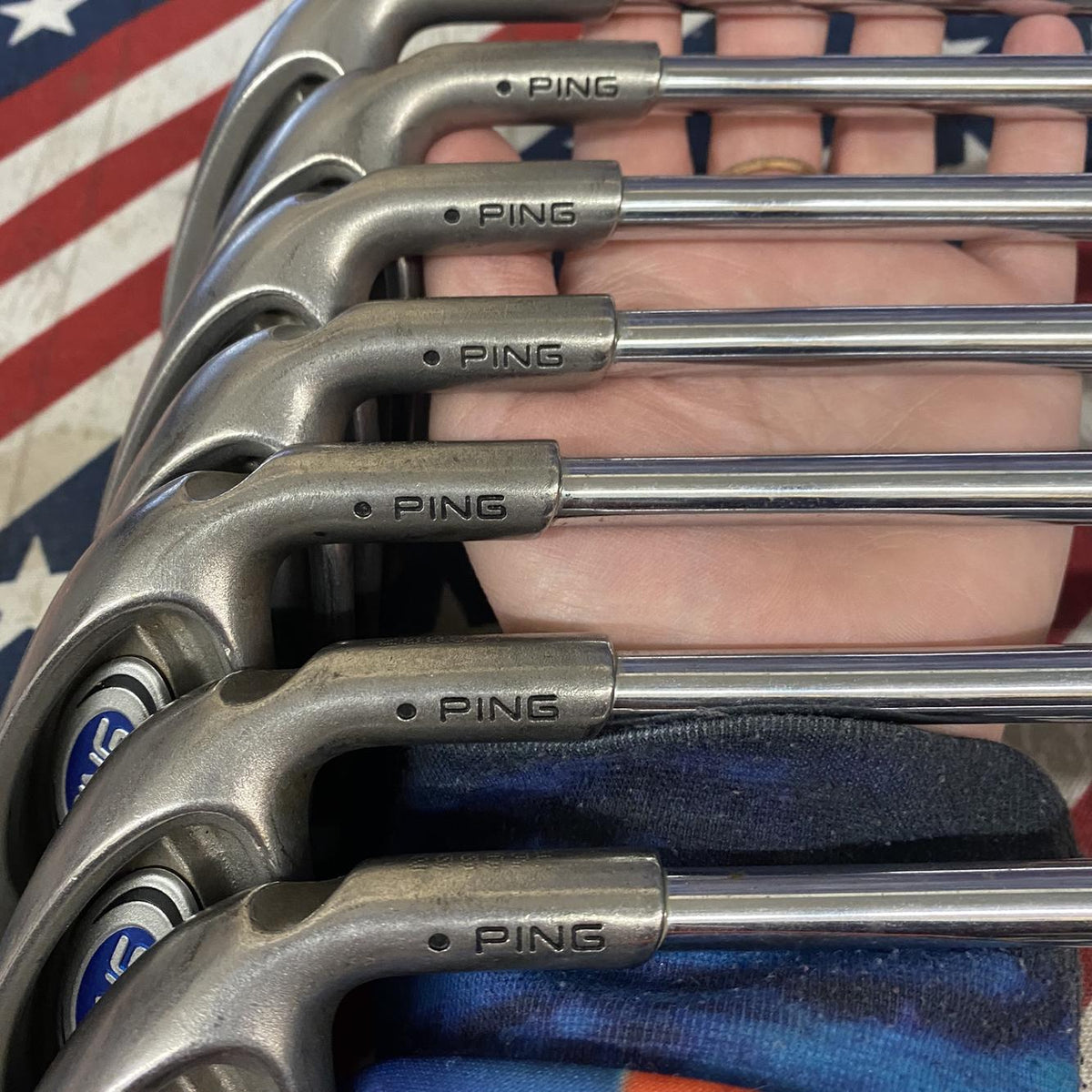 Used Men's RH Ping i5 Regular Flex Steel Shaft Iron Set(4-PW)- 152837