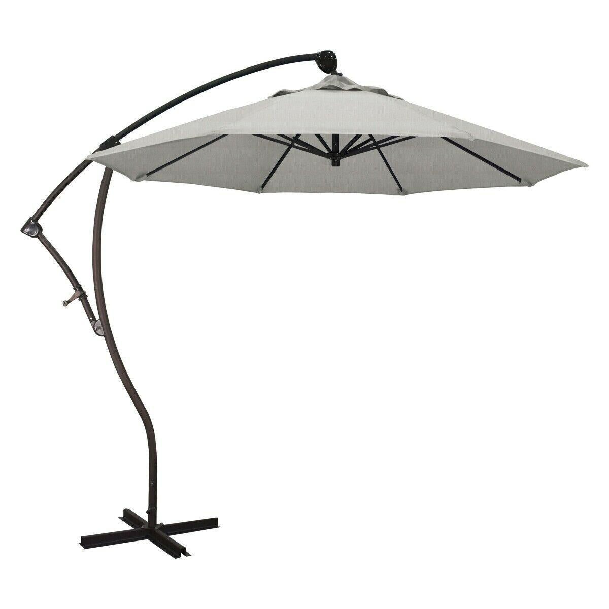 California Umbrella CAUBA908117-F77 Bayside Series 9 ft. Crank Lift Aluminium Ca