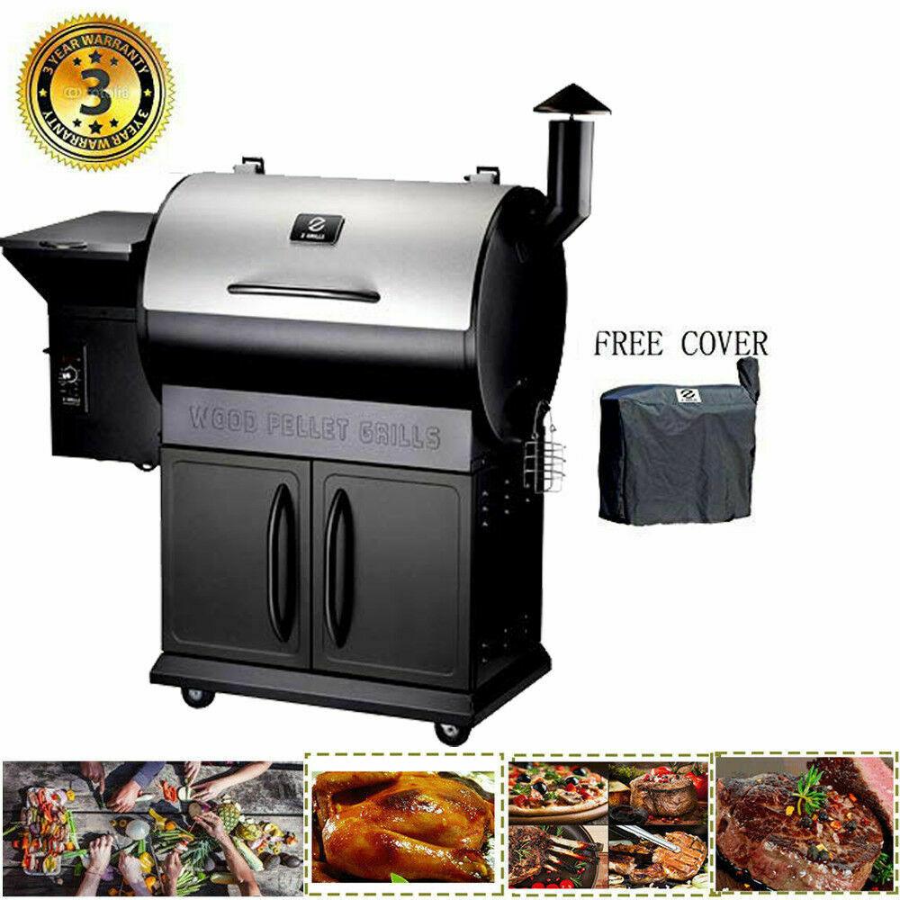 Z GRILLS Wood Pellet Smoker Outdoor BBQ Grill Barbecue Patio Meat Cookers