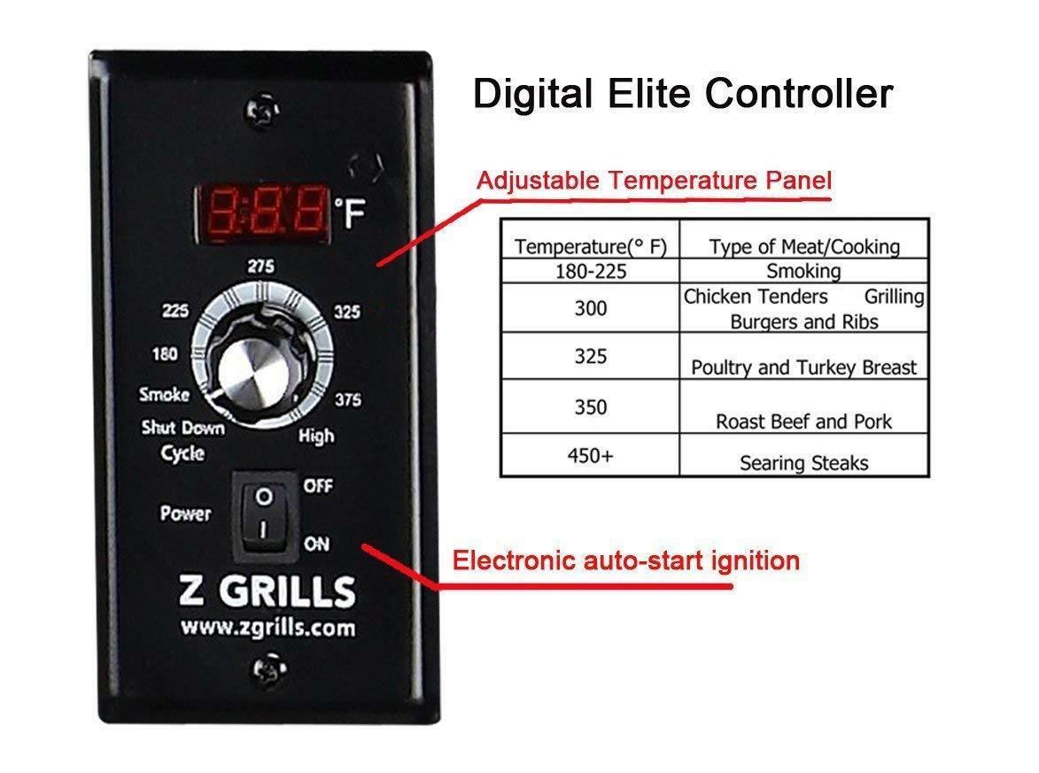 Z GRILLS Wood Pellet Smoker Outdoor BBQ Grill Barbecue Patio Meat Cookers