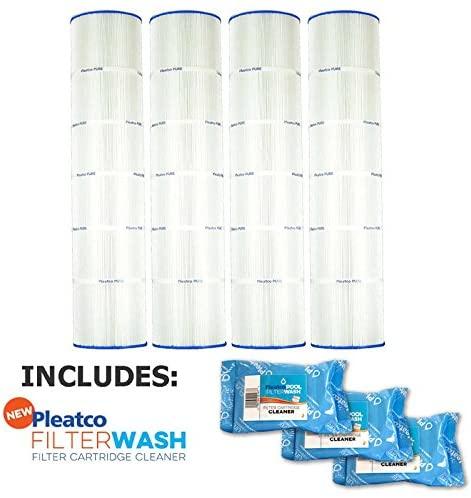 Pleatco Cartridge Filter PCC130-PAK4 Pack of 4 Pentair Clean & Clear Plus 520 Waterway CW425 w/ 3X Filter Washes